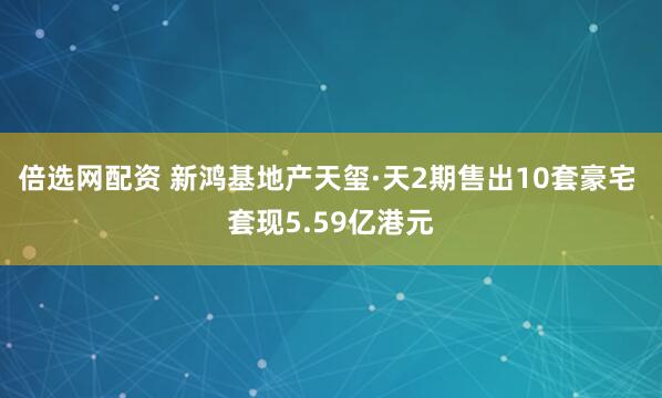 倍选网配资 新鸿基地产天玺·天2期售出10套豪宅 套现5.59亿港元